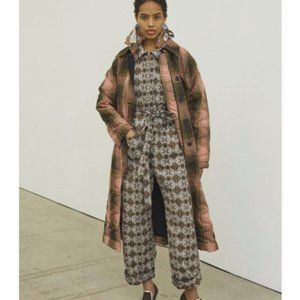 Rachel Comey Era Coat Pink Bottiglia Check Coat